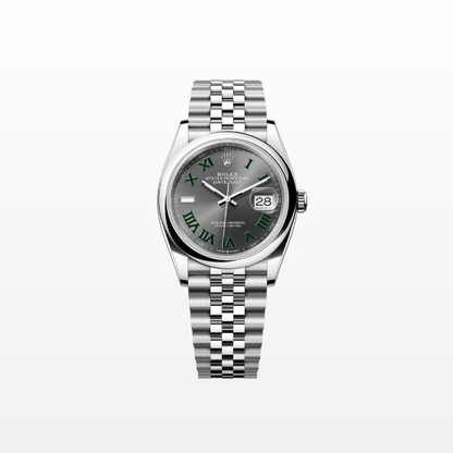 Rolex Datejust 36mm, Stainless Steel, Wimbledon, Slate, Jubilee, Ref# 126200-0017, dated 2025