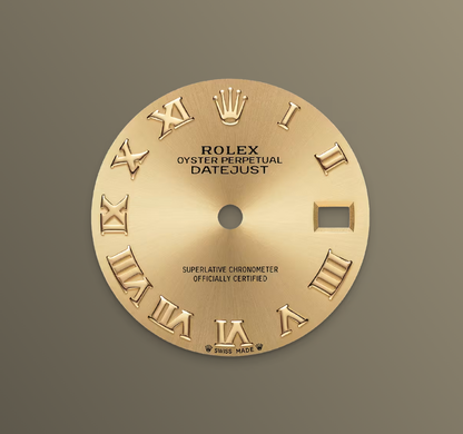 Rolex Lady-Datejust 28mm, 18k YG & Stainless Steel, Champagne Roman, Jubilee, Ref# 279173-0009, dated 2026