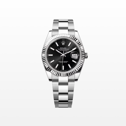 Rolex Datejust 41mm, Stainless Steel, Black, Oyster, Ref# 126334-0017, dated 2025