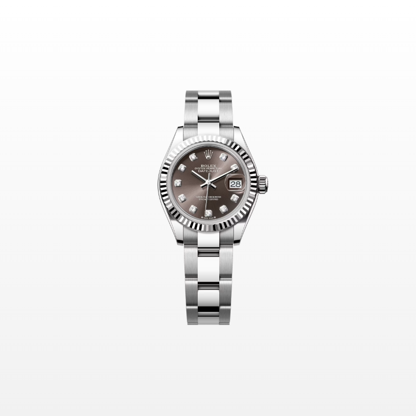 Rolex Lady-Datejust 28mm, 18k WG & Stainless Steel, Grey Diamond, Oyster, Ref# 279174-0016, dated 2026