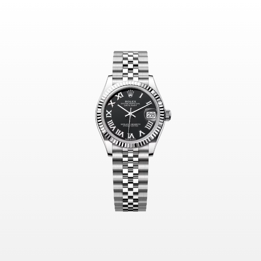 Rolex Datejust 31mm, Stainless Steel, Black Roman, Jubilee, Ref# 278274-0002, dated 2025