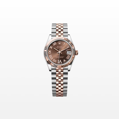 Rolex Datejust 31mm, 18k RG & Stainless Steel, Chocolate Roman Diamond, Jubilee, Ref# 278271-0004, dated 2026