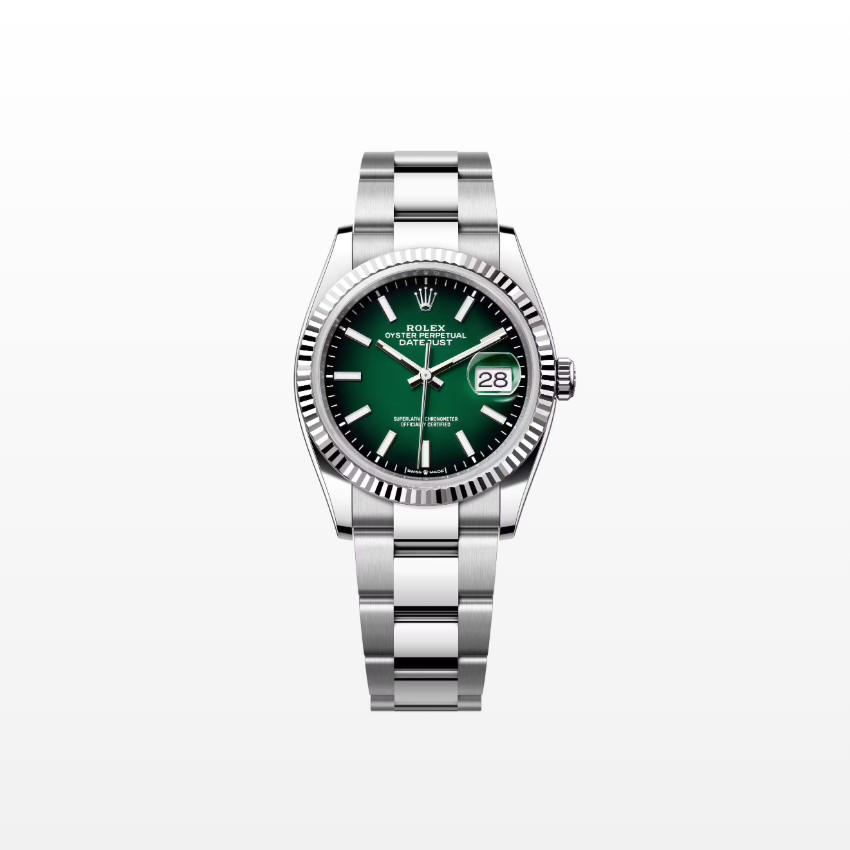 Rolex Datejust 36mm, Stainless Steel, Green Ombré, Oyster, Ref# 126234-0060, dated 2026