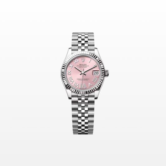 Rolex Datejust 31mm, Stainless Steel, Pink Roman VI Diamond, Jubilee, Ref# 278274-0024, dated 2025