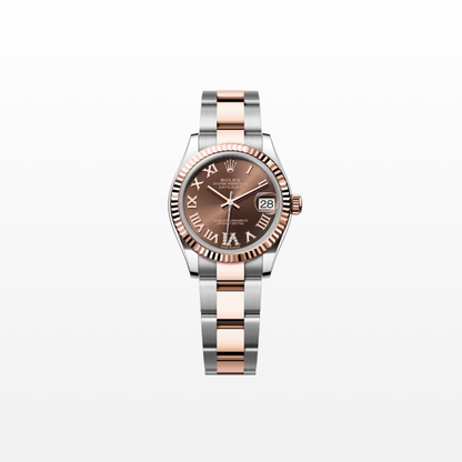 Rolex Datejust 31mm, 18k RG & Stainless Steel, Chocolate Roman Diamond, Oyster, Ref# 278271-0003, dated 2026