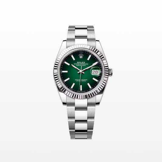 Rolex Datejust 41mm, Stainless Steel, Green Ombré, Oyster, Ref# 126334-0033, dated 2026