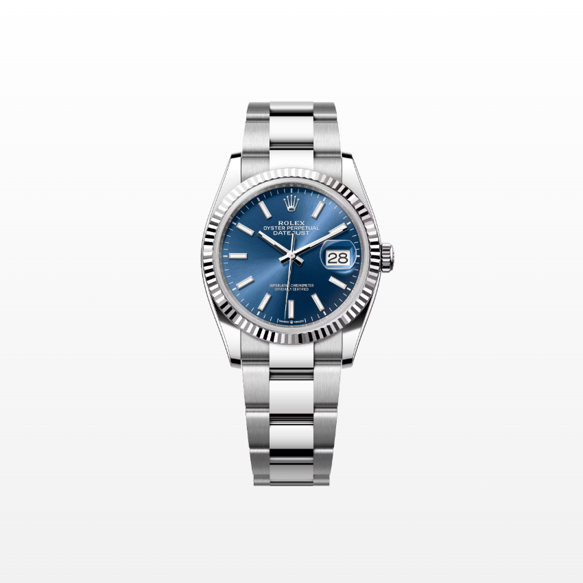 Rolex Datejust 36mm, Stainless Steel, Blue, Oyster, Ref# 126234-0018, dated 2025