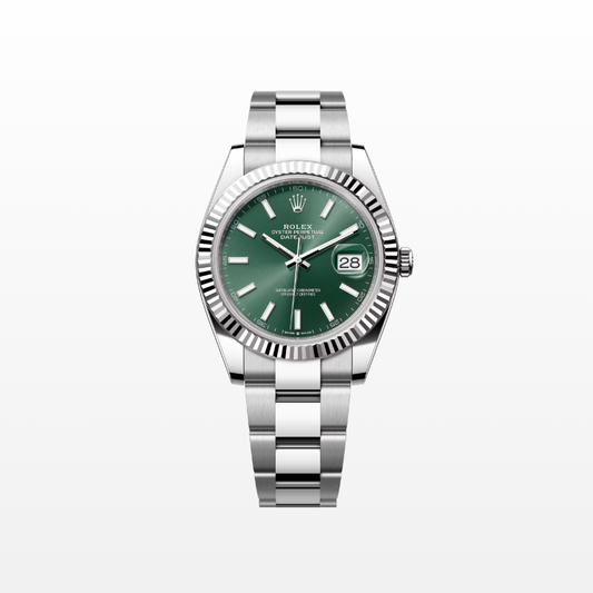 Rolex Datejust 41mm, Stainless Steel, Green, Oyster, Ref# 126334-0027, dated 2025