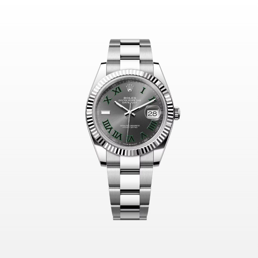 Rolex Datejust 41mm, Stainless Steel, Wimbledon, Slate, Oyster, Ref# 126334-0021, dated 2025