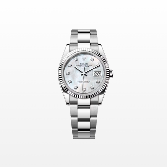 Rolex Datejust 36mm, Stainless Steel, Mother of Pearl Diamond, Oyster, Ref# 126234-0020, dated 2025