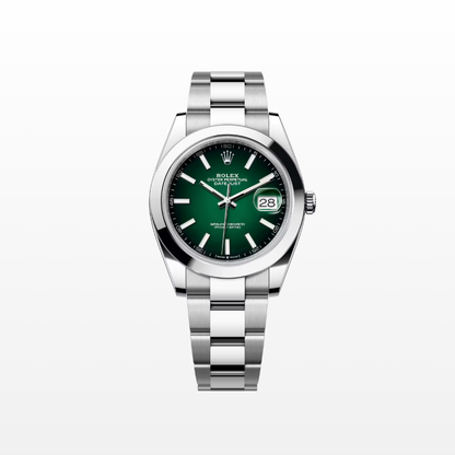 Rolex Datejust 41mm, Stainless Steel, Green Ombré, Oyster, Ref# 126300-0025, dated 2026