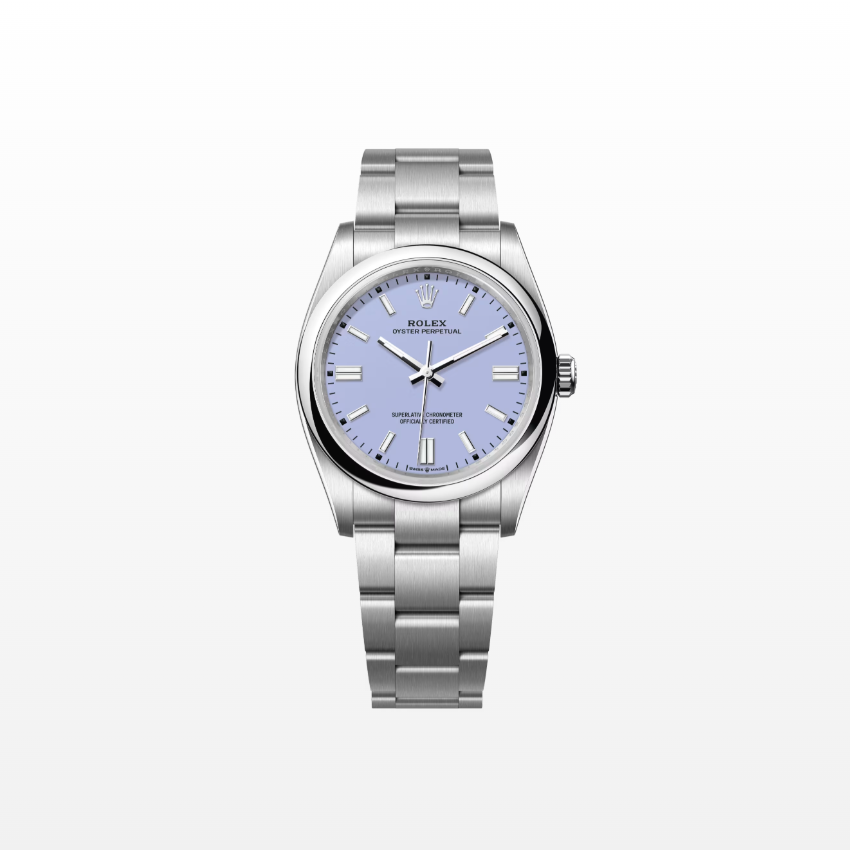 Rolex Oyster Perpetual 36mm, Stainless Steel, Lavender, Ref# 126000-0013, dated 2025