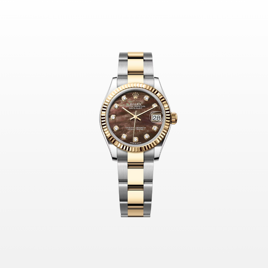 Rolex Datejust 31mm, 18k YG & Stainless Steel, Black Mother of Pearl Diamond, Oyster, Ref# 278273-0023, dated 2026