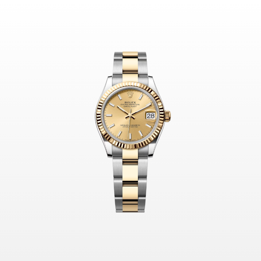 Rolex Datejust 31mm, 18k YG & Stainless Steel, Champagne, Oyster, Ref# 278273-0013, dated 2026