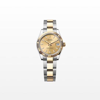 Rolex Datejust 31mm, 18k YG & Stainless Steel, Champagne, Oyster, Ref# 278273-0013, dated 2026