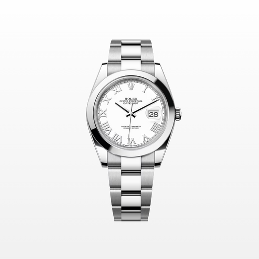 Rolex Datejust 41mm, Stainless Steel, White Roman, Oyster, Ref# 126300-0015, dated 2025