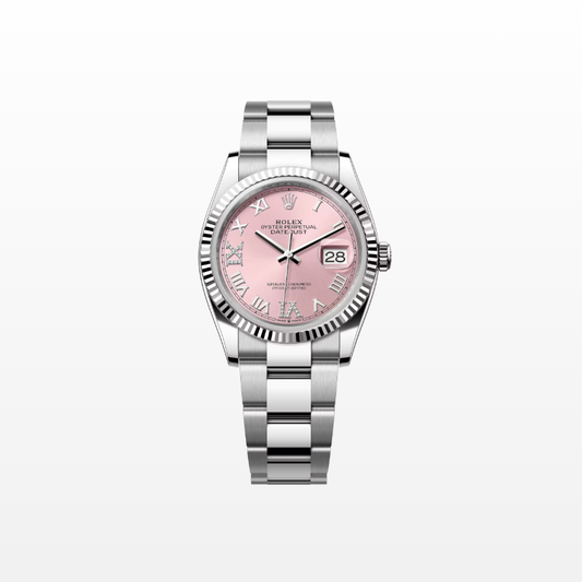 Rolex Datejust 36mm, Stainless Steel, Pink Roman Diamond, Oyster, Ref# 126234-0032, dated 2025