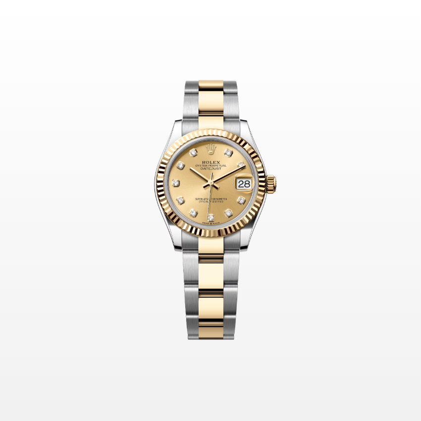 Rolex Datejust 31mm, 18k YG & Stainless Steel, Champagne-colour Diamond, Oyster, Ref# 278273-0025, dated 2026