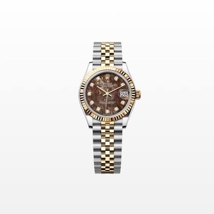 Rolex Datejust 31mm, 18k YG & Stainless Steel, Black Mother of Pearl Diamond, Jubilee, Ref# 278273-0024, dated 2026