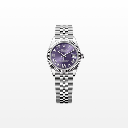 Rolex Datejust 31mm, Stainless Steel, Purple Roman VI Diamond, Jubilee, Ref# 278274-0026, dated 2025