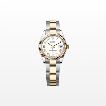 Rolex Datejust 31mm, 18k YG & Stainless Steel, White Roman, Oyster, Ref# 278273-0001, dated 2026
