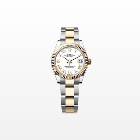 Rolex Datejust 31mm, 18k YG & Stainless Steel, White Roman, Oyster, Ref# 278273-0001, dated 2026