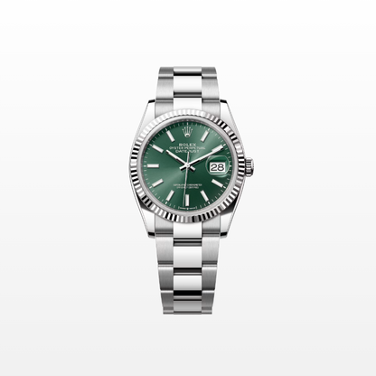 Rolex Datejust 36mm, Stainless Steel, Green, Oyster, Ref# 126234-0052, dated 2025