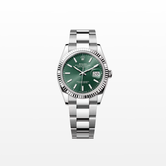 Rolex Datejust 36mm, Stainless Steel, Green, Oyster, Ref# 126234-0052, dated 2025