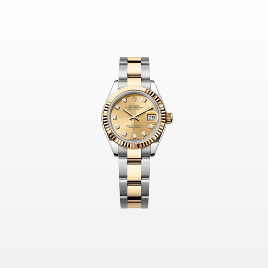Rolex Lady-Datejust 28mm, 18k YG & Stainless Steel, Champagne diamond, Oyster, Ref# 279173-0012, dated 2026