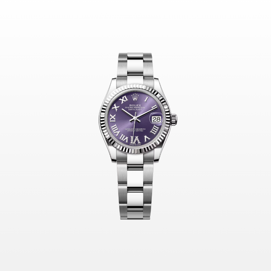 Rolex Datejust 31mm, Stainless Steel, Purple Roman VI Diamond, Oyster, Ref# 278274-0025, dated 2025