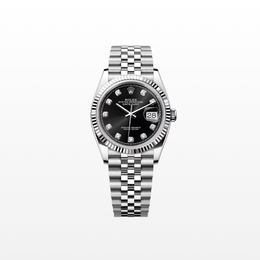 Rolex Datejust 36mm, Stainless Steel, Black Diamond, Jubilee, Ref# 126234-0027, dated 2025