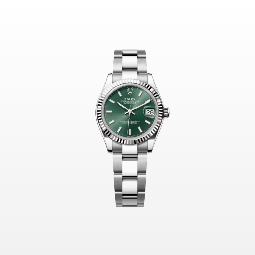 Rolex Datejust 31mm, Stainless Steel, Green, Oyster, Ref# 278274-0017, dated 2025