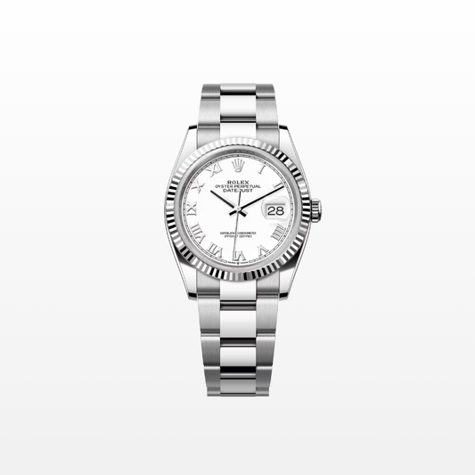 Rolex Datejust 36mm, Stainless Steel, White Roman, Oyster, Ref# 126234-0026, dated 2025