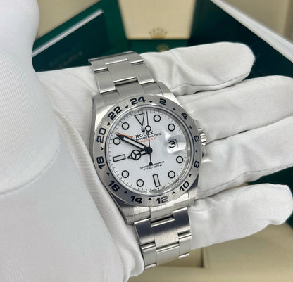 Rolex Explorer II, 42mm, Stainless Steel, Polar, White, Ref# 226570-0001, dated 2024