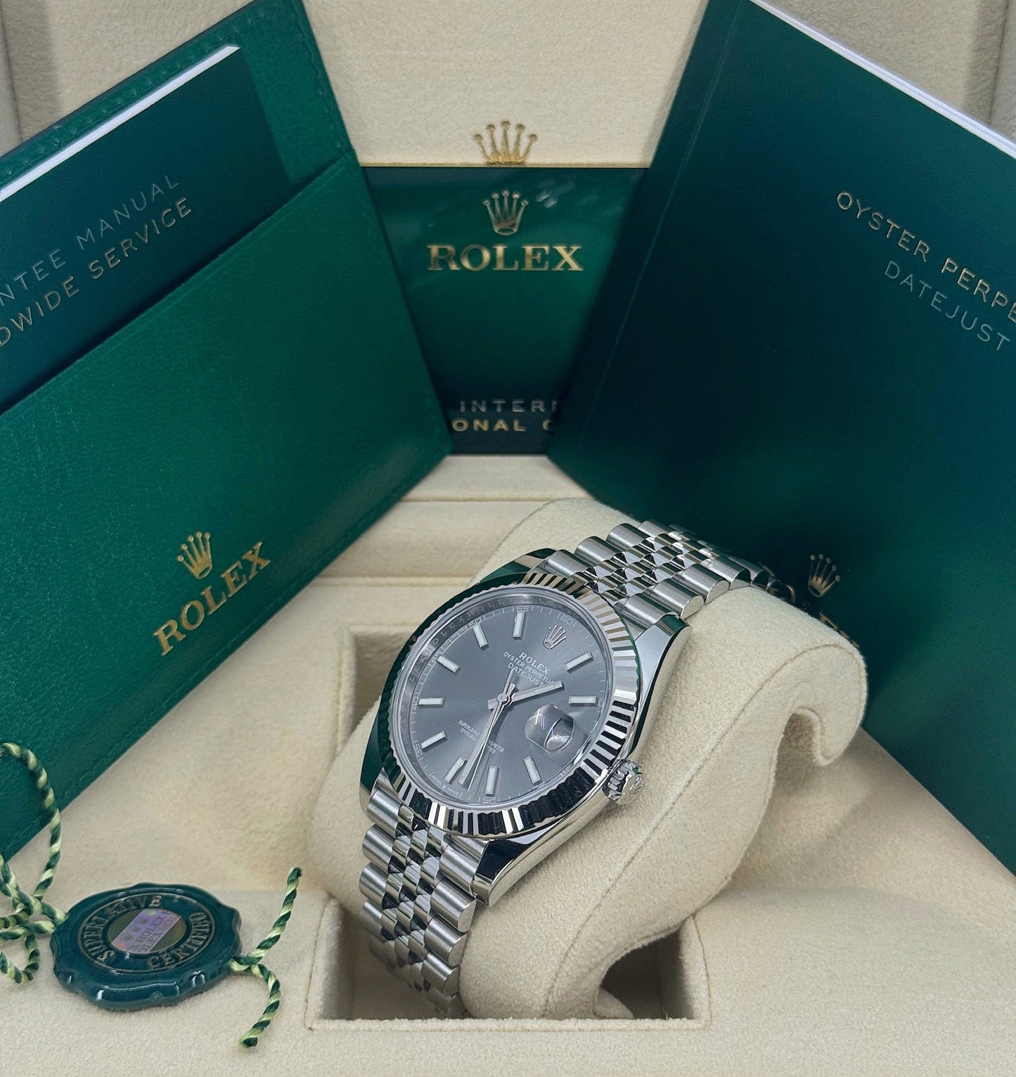 Rolex Datejust 41mm, Stainless Steel, Rhodium, Jubilee, Ref# 126334-0014, dated 2024