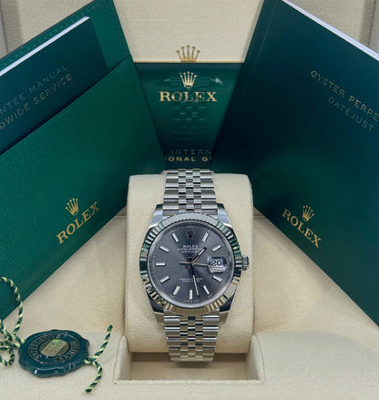 Rolex Datejust 41mm, Stainless Steel, Rhodium, Jubilee, Ref# 126334-0014, dated 2024