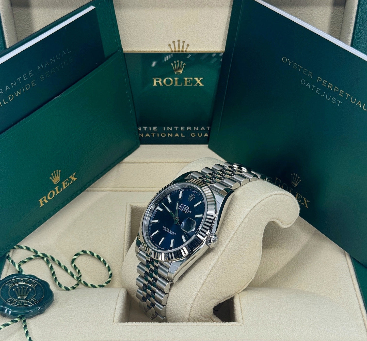 Rolex Datejust 41mm, Stainless Steel, Blue, Jubilee, Ref# 126334-0002, dated 2024