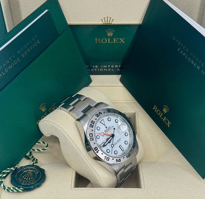 Rolex Explorer II, 42mm, Stainless Steel, Polar, White, Ref# 226570-0001, dated 2024