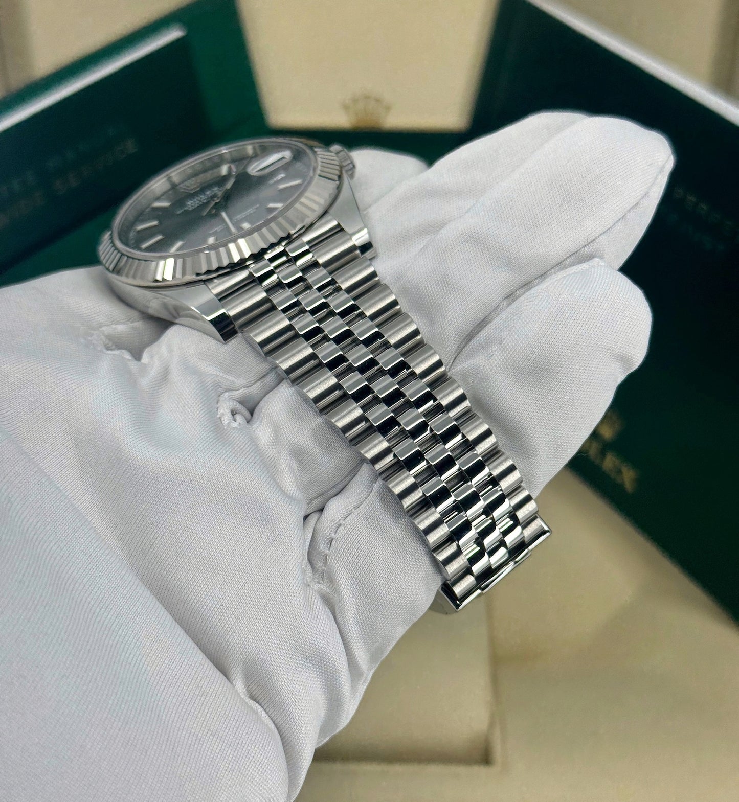 Rolex Datejust 41mm, Stainless Steel, Rhodium, Jubilee, Ref# 126334-0014, dated 2024