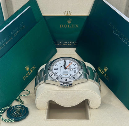 Rolex Explorer II, 42mm, Stainless Steel, Polar, White, Ref# 226570-0001, dated 2024