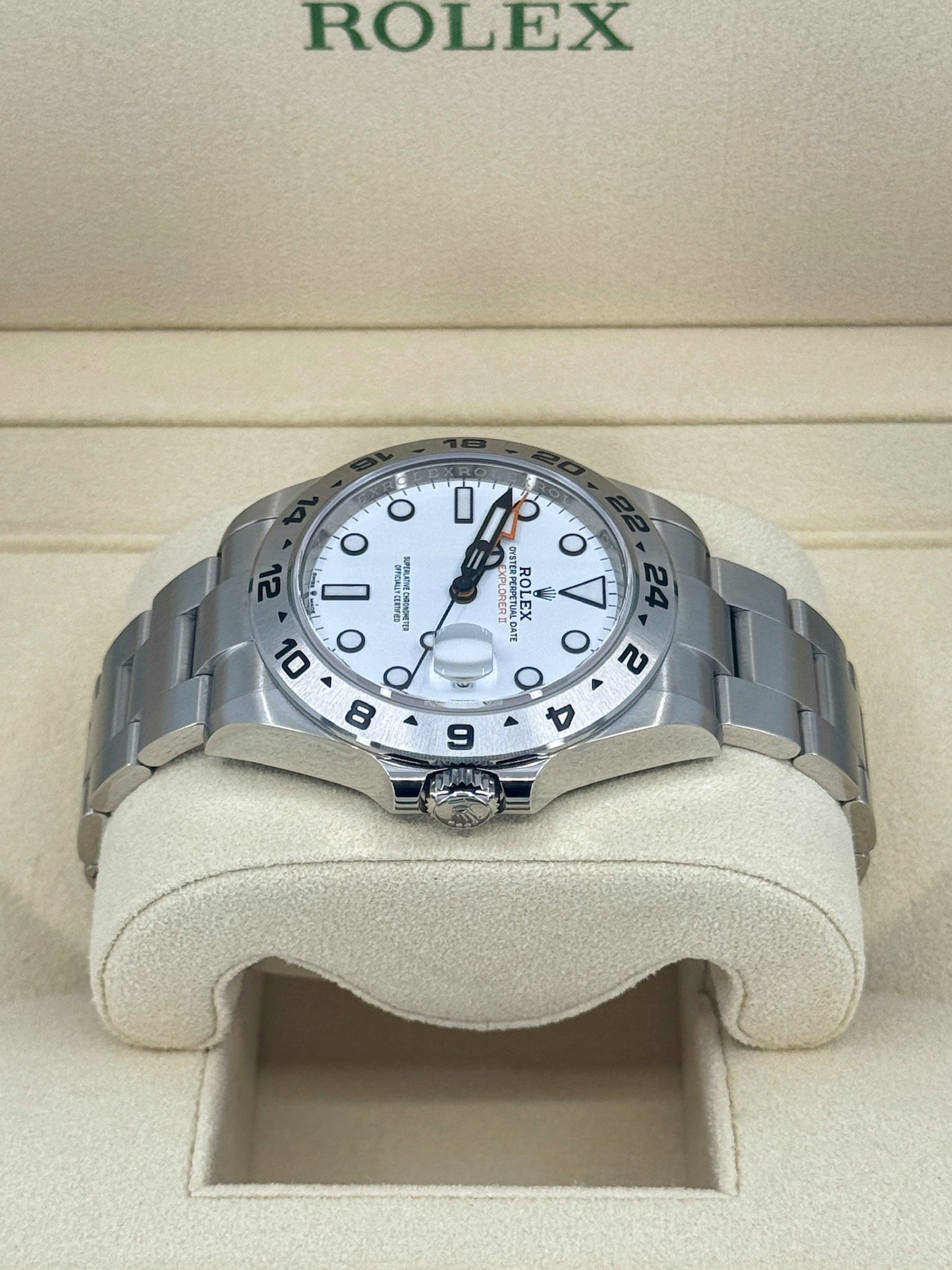 Pre-owned Rolex Explorer II, 42mm, Stainless Steel, Polar, White, Ref# 226570-0001, dated 2023