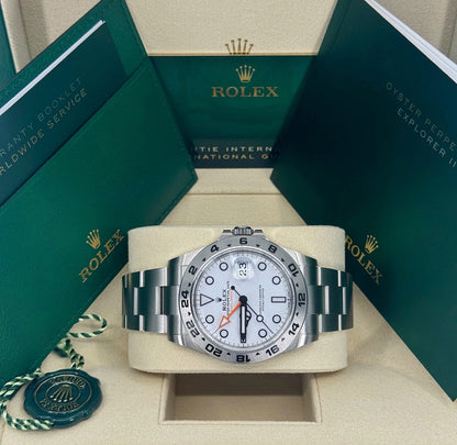 Rolex Explorer II, 42mm, Stainless Steel, Polar, White, Ref# 226570-0001, dated 2024