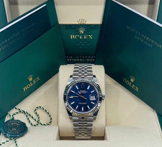 Rolex Datejust 41mm, Stainless Steel, Blue, Jubilee, Ref# 126334-0002, dated 2024