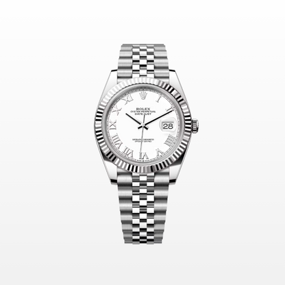 Rolex Datejust 41mm, Stainless Steel, White Roman, Jubilee, Ref# 126334-0024, dated 2025