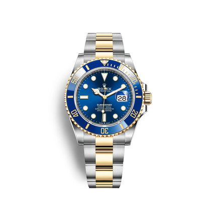 Rolex Submariner 41mm, Date, 18k YG & Stainless Steel, Blue, Ref# 126613LB