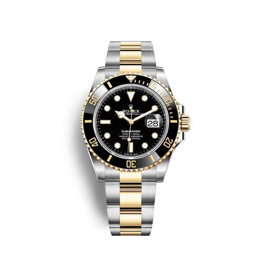 Rolex Submariner 41mm, Date, 18k YG & Stainless Steel, Black, Ref# 126613LN