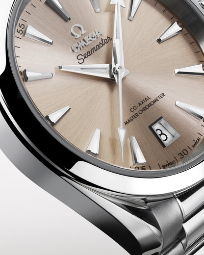 Omega Seamaster Aqua Terra Shades 38mm, Steel, Sandstone, Ref# 220.10.38.20.09.001, dated 2026