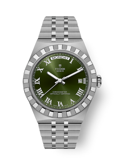 Tudor Royal 40mm, Stainless Steel, Green Roman, Ref# 2840D1A0-0003, dated 2026