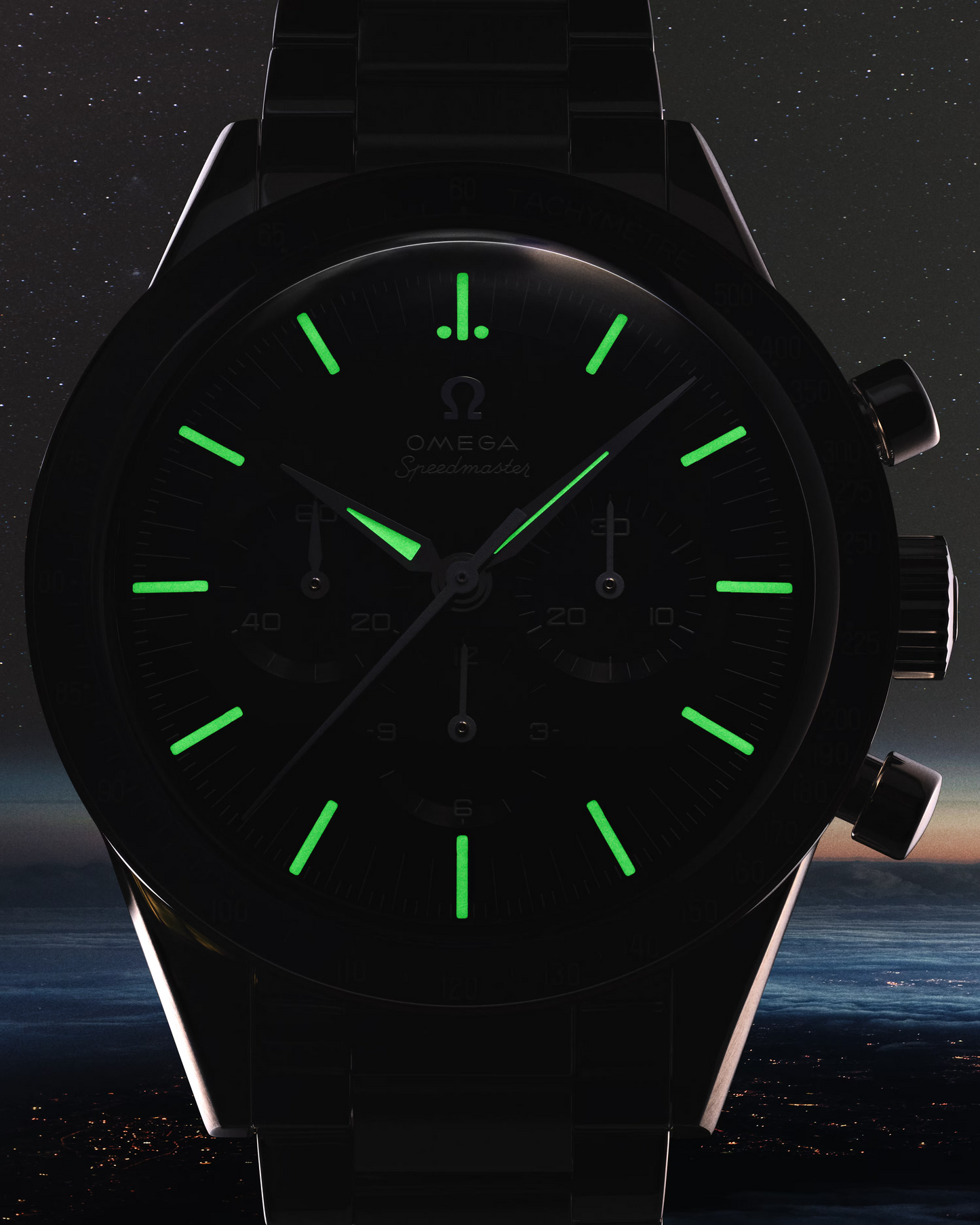 Omega Speedmaster, First in Space, 39.7mm, Stainless Steel, Blue‑Grey, Ref# 310.30.40.50.06.001, dated 2025