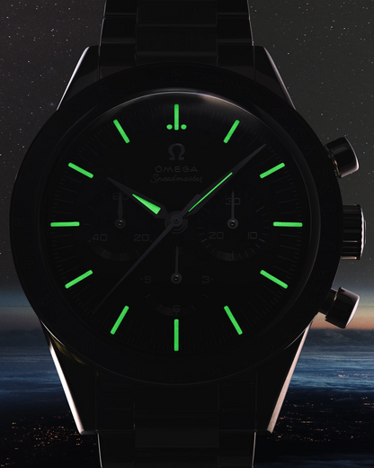 Omega Speedmaster, First in Space, 39.7mm, Stainless Steel, Blue‑Grey, Ref# 310.30.40.50.06.001, dated 2025